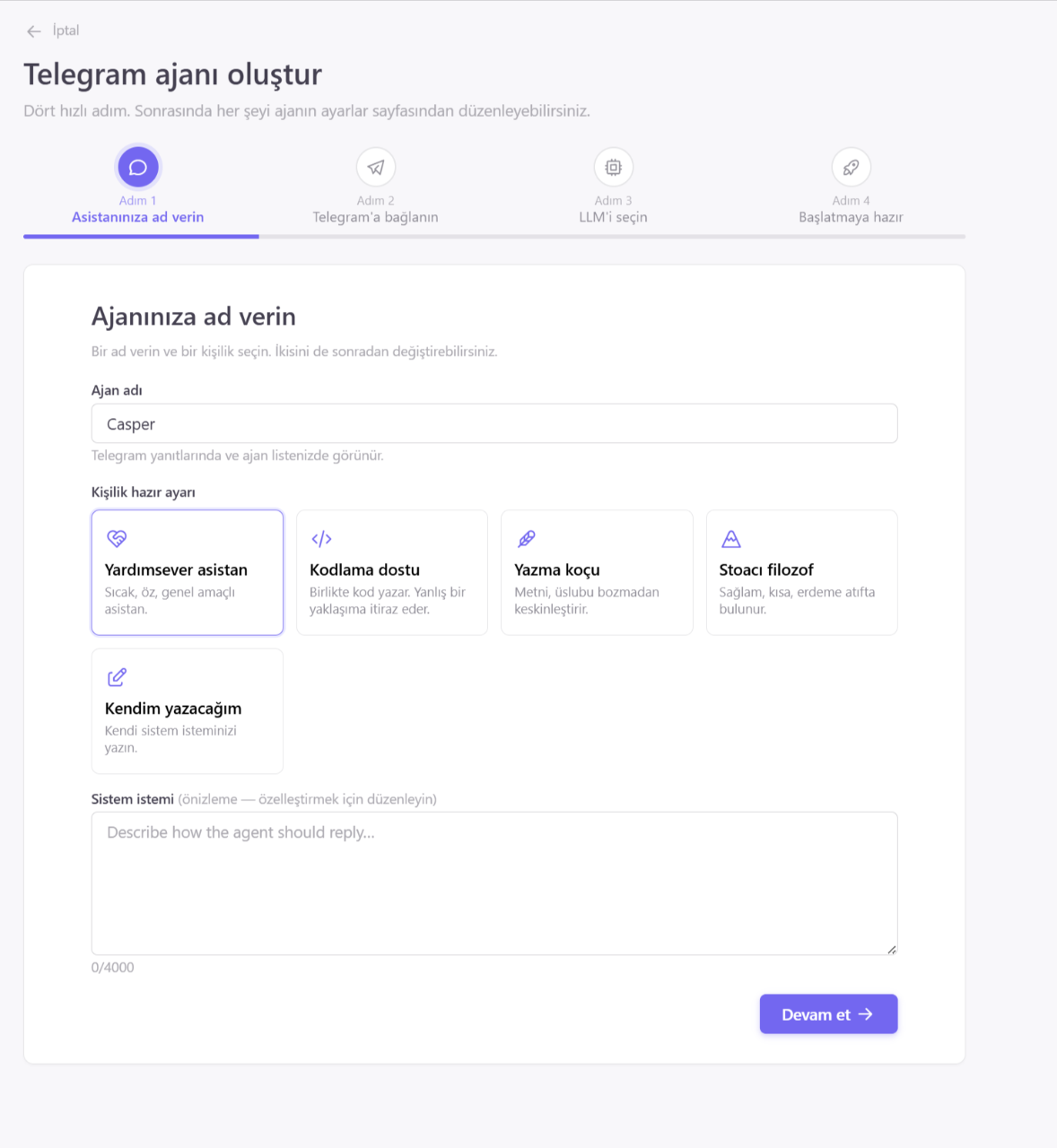 AgentRoost agent — quick start